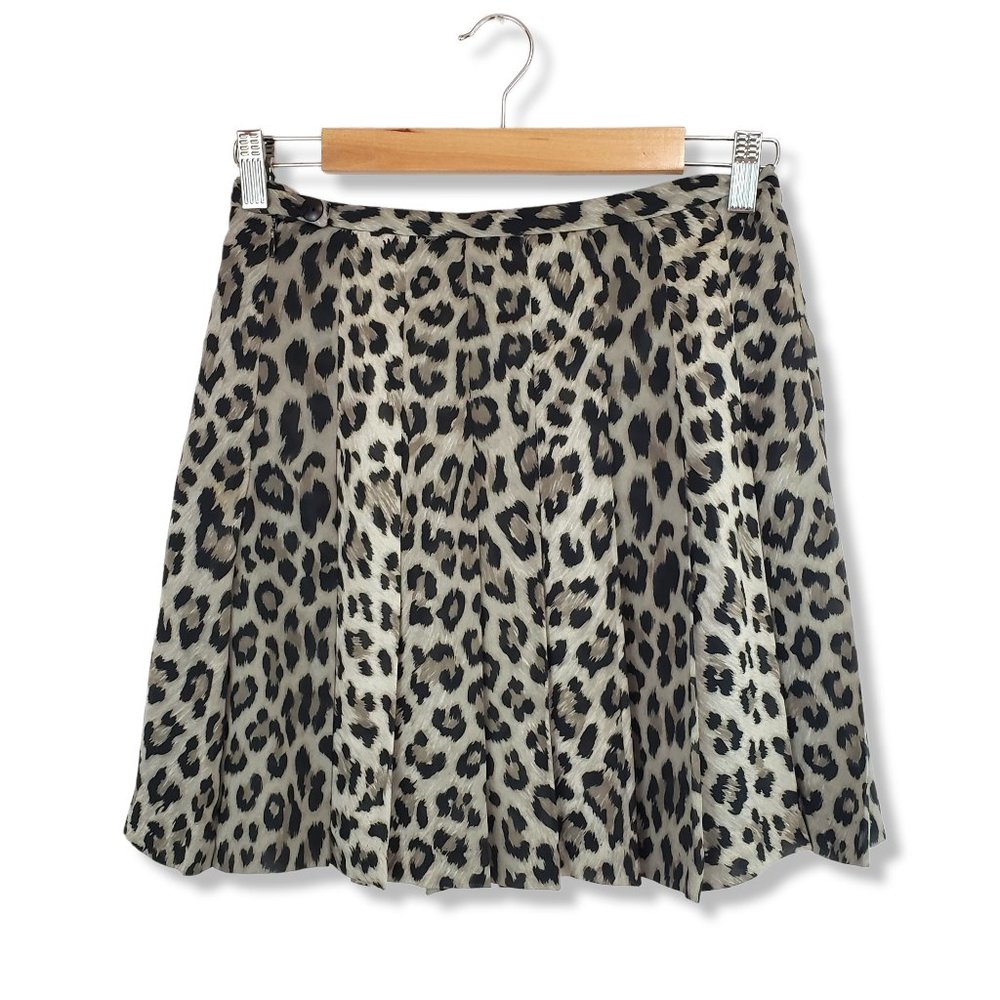 Vintage Leopard Print Mini Skirt